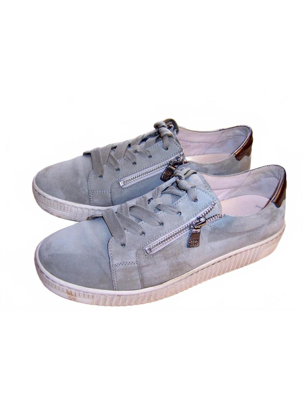 Gabor Wisdom Side-Zip Suede Platform Sneakers Women's US 10
